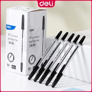 Deli EQ6 Ballpen 0.7mm Ballpoint Pen Student Writing Pens School Office Supplies Black/Blue