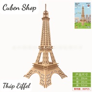 Đồ chơi lắp ráp 3D gỗ - Mô hình Tháp Eiffel Paris cắt laser size L