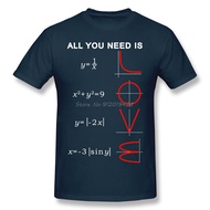 Geometric Algebra Equation Graphic T-shirt, Love Math Science Problem T-shirt, Plus Pure Cotton T-sh