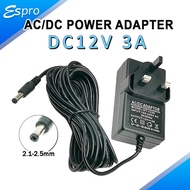 5 Meter Cable AC/DC Adapter DC12V 3A 2.5mm - 12V Adapter Power Supply ️12V 3A Switching Power Supply