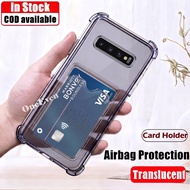 For Samsung Galaxy S10 6.1 inch SM-G973F G973U G973W G973N G973C G973X Soft Silicone Card Slot Walle