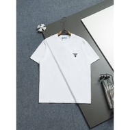 PRADA PRADA PRADA 2026 Classic Round Neck Short-Sleeved T-Shirt Men Women Japanese Style Loose Large