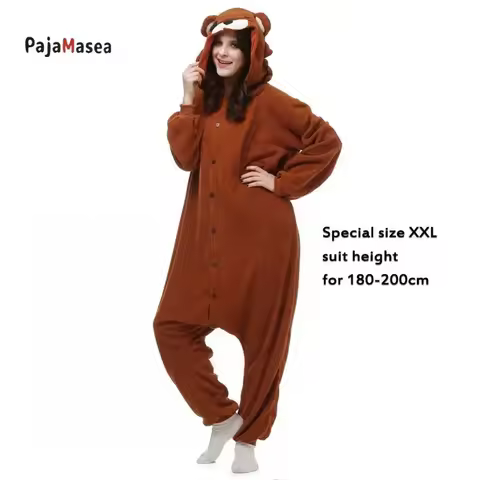 e,4;v'6\k/Extra Large180-200cm Bear Onesie Adults Men Animal Fleece 3BHYN205 Pajama Women Halloween 