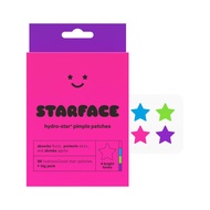 Starface Party Pack BIG PACK Hydro-Stars, Colorful Hydrocolloid Pimple Patches, Absorb Fluid and Red