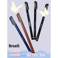 Kreati Office Hy1016 Diamond Gel Pen (5in1) 0.5mm,Mixed Col,Red Col,Blue Col,Blk Col