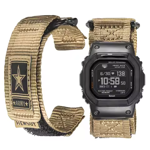 Hemsut Army Star Nylon Watch Band for Casio Gshock DW5600 GA110 DW8900 GA2100 9052 BA110 M5630 BGA40