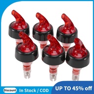 6 Pcs Measure Liquor Pourer,Plastic Measured Liquor Pourer Measuring Chamber Pourer Pour Spout Stopp