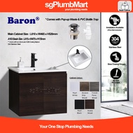 Baron x sgPlumbMart A103 Stainless Steel Basin Cabinet Set with Ceramic Basin