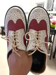 Dr. Martens 3989 Wingtip Brogue Shoes Red White
