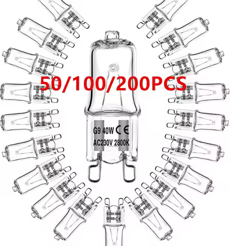 50/100/200PCS G9 230V 25W 40W LED Lamp Bulbs Inserted Beads Crystal Lamp Halogen Bulb Eco Halogen Li