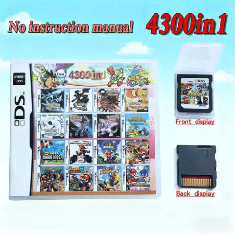 486 in 1 Compilation DS NDS 3DS 3DS NDSL Game Cartridge Card Video Game Handheld Player Game Card (R