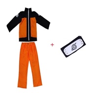 ชุดคอสเพลย์นารูโตะ Uzumaki Naruto Cosplay Costume Jacket Pants Headband สไตล์คลาสสิก สําหรับผู้ใหญ่