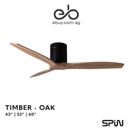 Spin Timber 43"/52"/60" - Black/Oak
