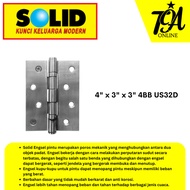 Solid House Door Hinges EK 17 4" x 3" x 3" 4BB US32D