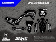 decal klx gordon hitam supermoto full body / stiker gordon bisa custom