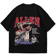 Roosevelt Kaos Allen Iverson T shirt Vintage NBA Black Combed Premium Unisex