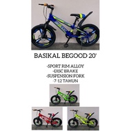 VVM: BASIKAL BUDAK 20' SIAP PASANG SPORT RIM 3 BATANG sesuai 7-10 tahun KIDS BICYCLE 3 SPOKE MTB BUDAK DISC BRAKE