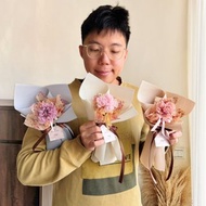 法式復古 單支永生康乃馨花束 母親節花束