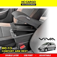 Hc-Cargo Perodua Viva HC-13 Comfort Adjustable ArmRest Console Box 3 USB