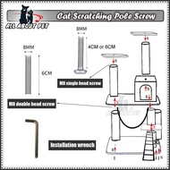 Cat Scratching Pole 8mm Screw - 40mm/60mm