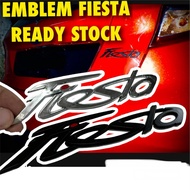 emblem ford fiesta word fiesta chrome and black