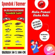 Fresh Fish Banner for Sale Fish Banner/ for Sale Banner/ Size 50 x 100 cm