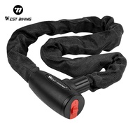 WEST BIKING Bicycle Lock Steel Anti-Theft Bike Chain Lock Security Reinforced