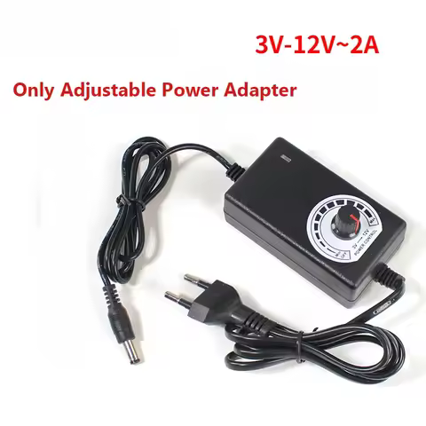 Adjustable Power Supply Adapter 3V 5V 6V 9V 12V 1A 2A Power Adapter Universal 220V To 12V Adapter Ad