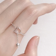 Little Kitty Cat Drop Ring Cat Ring