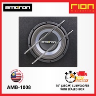 AMERON AMB1008 10” (25CM) SUBWOOFER WITH WOODEN SEALED BOX. [ RION MARKETING ]
