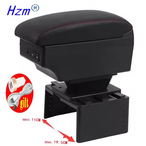 For Nissan march k12 armrest box For nissan march k12 Car Armrest interior Center Storage box USB Ch