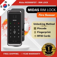 [Free Shipping] Fingerprint door lock MIDAS Digital Door Lock No Handle, RIM LOCK for Smart Home and Office