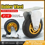 Medium Duty TPU Double Ball Bearing Wheel Castor Roller Trolley Wheel Caster Tayar Troli Heavy Tahan