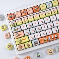 Miffy Keycap MOA Profile 130 Keys PBT Dye Sublimation Aula F75 F99 RK100 Mechanical Keycaps Round Ca