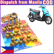 【Spot COD】10pcs Gold Bolts Set for Nmax, Aerox V1-V2, Mio i 125, Sporty, Soulty, Smash 115, Sniper 1