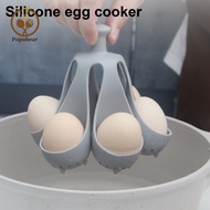 Popubear  Egg Holder Hard Boiled Egg Boiler Silicone Egg Boiler Rack Bpa-free Holder for Boiling Dra
