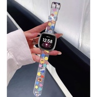 Clear Cartoon Summer Strap For Fitbit Versa 4 Strap / Fitbit Versa 3 Strap Adjustable Fitbit Sense /