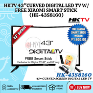 FOURHMC HKTV 43" CURVED DIGITAL LED TV W/ FREE XIAOMI SMART STICK (HK-43S8160)