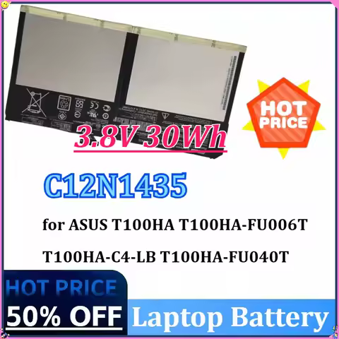 3.8V 30Wh C12N1435 Laptop Battery for ASUS T100HA T100HA-FU006T T100HA-C4-LB T100HA-FU040T High-Capa