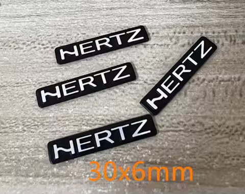 10X 3D metal for HERTZ Aluminum Car steering wheel emblem sticker audio Speaker car stickers car sty