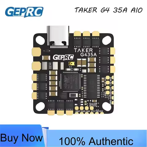 GEPRC GEP-TAKER G4 35A AIO FC, 170MHz G473 Main Control 2-4S for FPV Racing Drone, Transmitter Compa