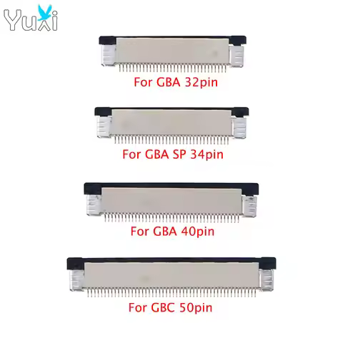 YuXi 5pcs For GBA/GBA SP/GBC 50 40 34 32 Pin LCD Screen Connector Ribbon Flexible Cable Connect Jack
