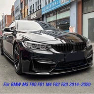 Car Front Bumper Lip Spoiler Splitter Diffuser MP Style For BMW M3 F80 F81 M4 F82 F83 2014-2020 ABS