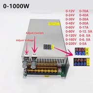 หม้อแปลงแหล่งกระจายไฟ AC AC DC ปรับได้220V 110V ไปยัง DC 12V 24V 36V 48V 60V 80V 120V 160V 220V 1000