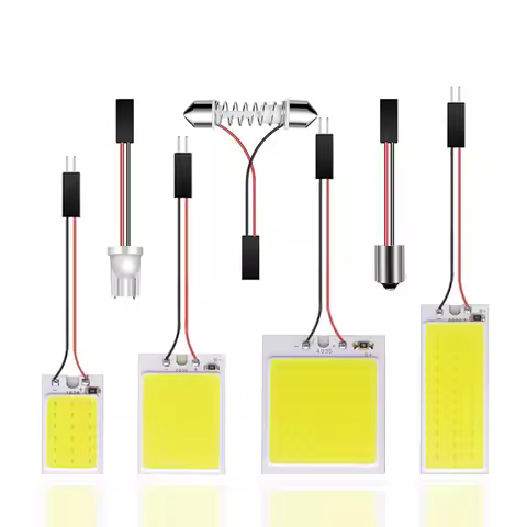 8/4/2PCS Car Interior Accessories 18/24/36/48 SMD T10 4W 12V COB Car Interior Panel LED Lights Lamp 