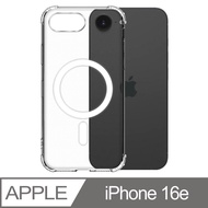YADI Apple iPhone 16e 6.1 Inch Dedicated Transparent Magnetic Air Compressor Phone Protective Case