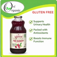 【GLUTEN FREE】 LAKEWOOD ORGANIC PURE CRANBERRY JUICE 946ML Exp 6/2027