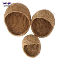 [Simhoa] Straw Woven Bird Nest For Parrot Parakeet Budgie Cockatiel Cage Breeding