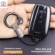 Toyota Corolla Cross 2020- 2026 Camry 2019-2023 Altis transparent car key cover 2020 CHR RAV4 Prado 