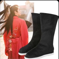 TGHJ15Ready Shoes Ancient Costume Boots Ancient Style Shoes Ancient Official Boots Scholar Black Whi